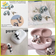 [Boomfashion] Earphone Clips Set 2 Pieces Crystal Artificial Design Creative Headphone Accessories f