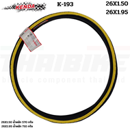 ยางนอกจักรยานเสือภูเขาทางเรียบ KENDA KWEST 26x1.50 26x1.95 ขอบเหลือง