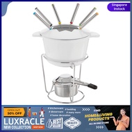 [sg stock] Cuisinart 13-Piece Cast Iron Fondue Set, White