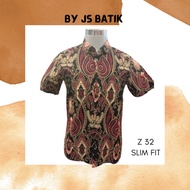 CODE Z 32 -  BAJU KEMEJA BATIK LELAKI LENGAN PENDEK SLIM FIT PREMIUM QUALITY