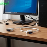 LLOYD VGA Adapter, Male To 2 Female 15 PIN SVGA Adapter, Display Adapter 25cm Length Splitter Design