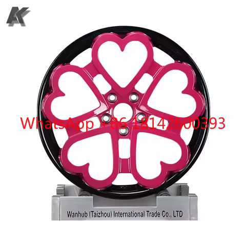 Wangu Custom Wheel Black Pink 5X130 5X112 5x100 Forged 16 17 18 19 20 Inch Car Wheels Loving Heart R