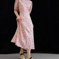 SOHYUN CHIC CASUAL FLOWER KOREAN STYLE MAXI DRESS nagita slavina fairy vintage