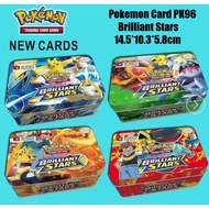 Pokemon Card Metal Box 15cm Brilliant Stars Scarlet & Violet Card Toy Trading Card Game Toy Mainan P