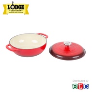 Lodge 3 Quart Red Enameled Cast Iron Dutch Oven