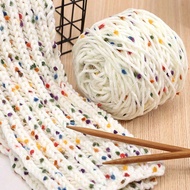 Jelly Bean Style Mohair Yarn Ball,Hand Made Spray Color Slub Wool Yarn Ball,Multicolor Speckled Moha