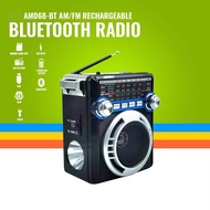 ❈COD KUKU Rechargeable AM/FM Bluetooth Radio with USB/SD/TF MP3 Player AM-068BT