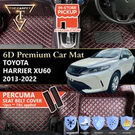 Top Carpet TOYOTA HARRIER XU60 ( 2013 - 2020 ) 6D PU Leather Car Carpet VIP Car Mat Floor Mat Alas K