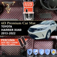 TOYOTA HARRIER XU60 ( 2013 - 2020 ) 6D PU Leather Car Carpet VIP Car Mat Floor Mat Alas Kaki Karpet 