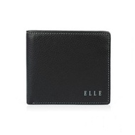 [ELLE HOMME] 3 Sides Side Flip 2 Pane ELLE Lychee Pattern Embossed Cowhide Short Clip/Wallet/Men's C
