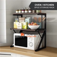 【READY STOCK】Microwave / Oven Stand Wooden Storage Kitchen Rack Shelving Microwave Baker’s Rack with Spice Rack Organize