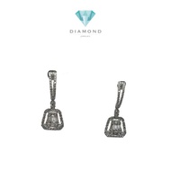 Baguette Diamond Earring 18k White Gold-Diamond Jewelry