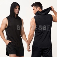 Men's Sleeveless Hoodie Tank Top Gym Sleeveless Casual Gym FItness
