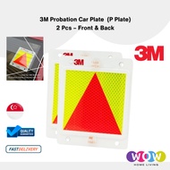 3M Probation Car Plate (P Plate) 2 Pcs / Front & Back