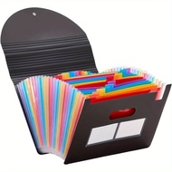 1Pieces25Expandable Plastic File Folder Storage Box for Paper Files and Receipts（A4Letterhead Size）A