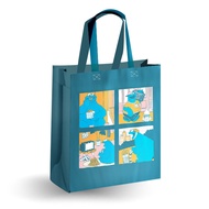 Bundanjai (หนังสือ) SST3 กระเป๋ากระสอบสาน PP Cookie Monster Hobby PP Woven Tote Bag NBL M W35XH40XS15 cm