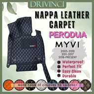PERODUA MYVI M300 M600 M800 Lagi Best Icon 5D 6D Car Floor Rear Mat Liner Carpet Custom Made PU Leat