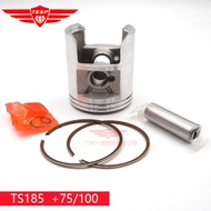 Motorcycle Piston Suitable for Suzuki TS185SUZYKI64mm+75/100 Piston Ring Assembly Cylinder Engine
