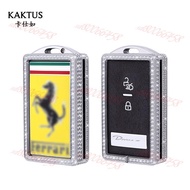 可 & Suitable For Ferrari fuv Key Cover Roma Roman Bag sf90 Enzo Sports Car Aluminum Buckle Protectio