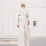 Abaya Robe Jubah Muslimah Moden Pleated Ironless Jubah Long Dress Raya 2024 Jubah muslimah dress Lace Premium Abaya Dubai