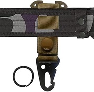 Tactical Gear Clip Molle Clash Hook Hanger, T-Mount Metal Belt Hanging Hook Clip Battle Belt Accessories for Gloves Keychain Backpack