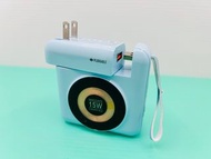 3合一大容量行動電源15000mAh(USB充電頭、充電線、無線充電、手機架）3-in-1 large-capacity power bank 15000mAh (USB charging head,