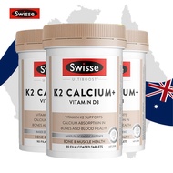 【EXP:2027】Swisse Ultiboost K2 Calcium Vitamin D3 90 Tabs Bone Muscle Health 正品斯维诗K2柠檬酸钙维生素D3 孕妇中老年钙片