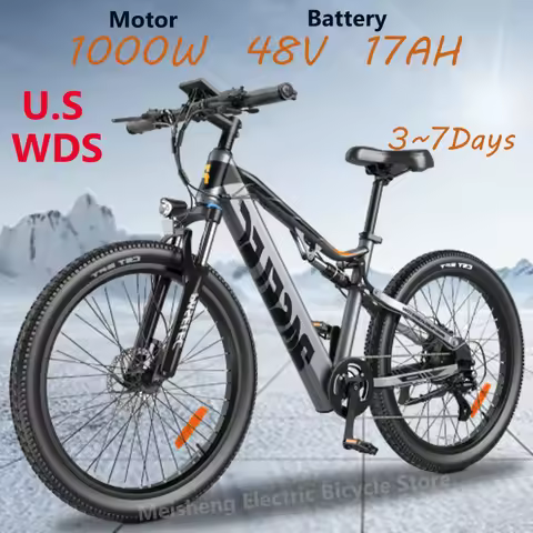 Ebike GS9 PLUS Off-Road Electric Bike 26 Inch Fat Tire Bike 1000W 48V 17ah Hidden Battery Hydraulic 