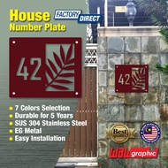 House Number Plate Nombor Rumah 门牌 Stainless Steel 304 白钢门牌  SERIES C1012