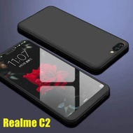 Case Realme C2 เคสเรียวมี เคส realme c2 เคสประกบหน้าหลัง แถมฟิล์มกระจก1ชิ้น เคสแข็ง เคสประกบ 360 องศา สวยและบางมาก สินค้าใหม่ สีดำสีแดง