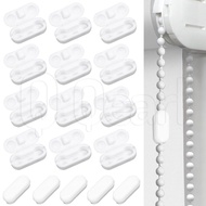 White Plastic Roller Blinds Pull Cord Connector / Curtain Connection Extension Clips / Roman Vertical Curtain Beaded Chain Cord / Vertical Blinds Chain Cord Joiners