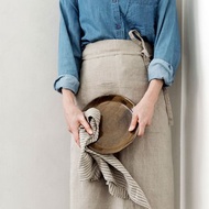 預購 - 日本 Fog Linen Work 100% 亞麻繫腰式工作圍裙 - 天然麻