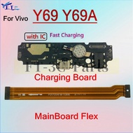 For Vivo Y69 Y69A USB Charging Dock Port Board with IC Vibrator Main Board Connector Flex Cable Repl