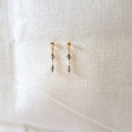 薰衣草 ‧ 水晶 捷克珠 串珠耳環