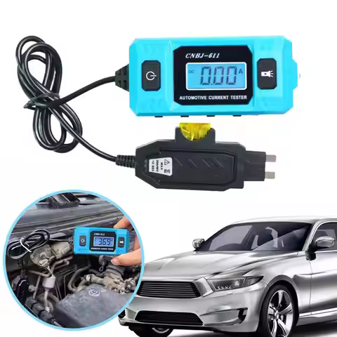Car Circuit Tester Current Test Fuse Diagnostic Tool 12V Range 0.01~19.99A Repair Detector Galvanome