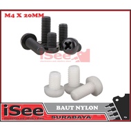 Nylon Bolt M8X10mm Cross Screw Nylon height 10mm 10 mm 1 CM nylon M8