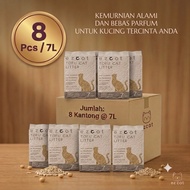 Ez Cat - Bundle of 8 x 7L Tofu cat litter tofu cat litter/ Variant Original