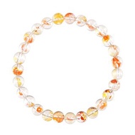 【正佳珠寶】膠花水晶 頂級錦鯉膠花水晶 6.4-6.8mm 錦鯉膠花手珠