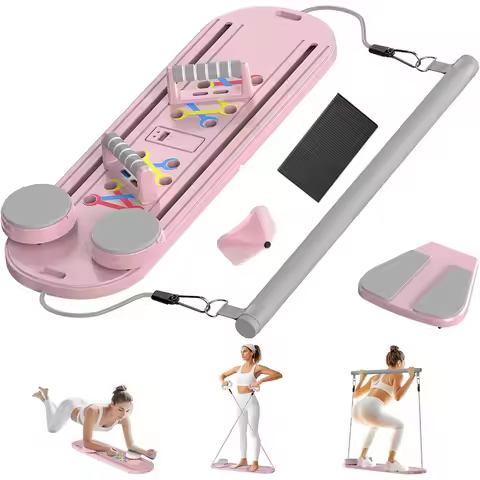 Pilates Board Pilates Reformer Set 15in1 Foldable Reformer Exercise Board for Home Fitness Premium F