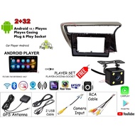 Perodua MYVI GEN3 2018 - 2024 android player 10 inch with OEM casing Plug & Play socket