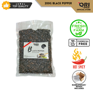 OriSpice 200g 100% Pure Sarawak Black Pepper Peppercorn Vacumm Pack / Berry / Lada Hitam Biji / 砂拉越纯真黑胡椒粒 真空包装