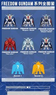 Qmsv mini Freedom Gundam 大全套8款