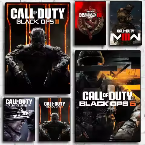 Call Of Duty Anime Poster Home Living Room Bedroom Bar Cafe Art Decor