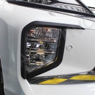 EC2-90121-GARNISH LAMPU DEPAN PAJERO 2021 - GARNISH DEPAN MOBIL PAJERO 2021 HITAM DOFF - LIST LAMPU