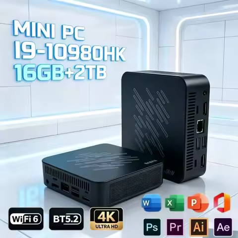 High Performance Mini PC Intel I9-10980HK 32GB DDR4 Memory 2TB M.2 NVMe SSD Support 4K UHD Multi Scr