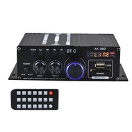 AK380 HIFI Digital Amplifier Home 12V Bluetooth Disk Two Channel Amplifier Car Speaker Power Amplifi