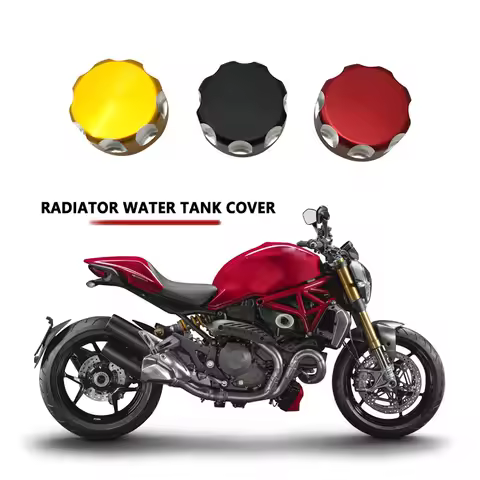 Motorcycle CNC Aluminum Radiator Water Tank Cover Cap Case For DUCATI MONSTER 821 2014-2019 MONSTER 