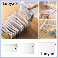 LUOYAO1 Storage Pouch, Zipper Mesh Document Storage Bag, High Quality A4/A5/A6 Cosmetic Makeup Bags 