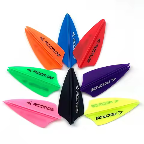 10Pcs Arrow Feather plastic Rubber Vanes plumage 1.75 inch For Recurve Compound Bow Arrow Archery DI