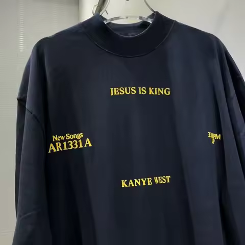CPFM JUSUS IS KING T Shirts Men Women American Street Trend Clothing Kanye West Short Sleeve Tops